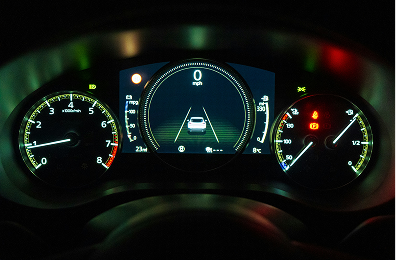 Instrument cluster on dashboard
